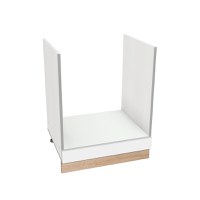 Corp inferior 60 pentru cuptor YANA, corp alb, fronturi alb + sonoma, 60x50x77 cm - 1