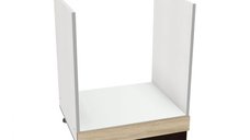 Corp inferior 60 pentru cuptor YANA, corp alb, fronturi sonoma deschis + inchis, 60x50x77 cm