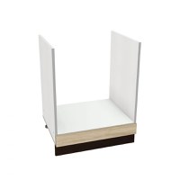 Corp inferior 60 pentru cuptor YANA, corp alb, fronturi sonoma deschis + inchis, 60x50x77 cm - 1