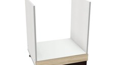 Corp inferior 60 pentru cuptor YANA, corp alb, fronturi sonoma deschis + inchis, 60x50x77 cm