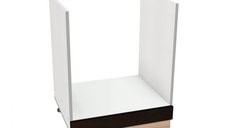 Corp inferior 60 pentru cuptor YANA, corp alb, fronturi sonoma inchis + deschis, 60x50x77 cm