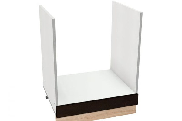 Corp inferior 60 pentru cuptor YANA, corp alb, fronturi sonoma inchis + deschis, 60x50x77 cm