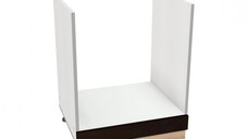 Corp inferior 60 pentru cuptor YANA, corp alb, fronturi sonoma inchis + deschis, 60x50x77 cm