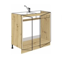 Corp pentru masca chiuveta fara front 80 12D, stejar sonoma, 80x51x82 cm - 1