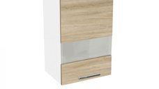 Corp suspendat 40 YANA, 1 usa, geam, corp alb, fronturi sonoma, 40x30x60 cm