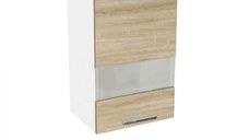 Corp suspendat 40 YANA, 1 usa, geam, corp alb, fronturi sonoma, 40x30x60 cm