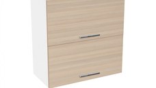 Corp suspendat 60 YANA, 2 usi rabatabile, corp alb, fronturi kiruna, 60x30x60 cm