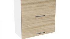 Corp suspendat 60 YANA, 2 usi rabatabile, corp alb, fronturi sonoma, 60x30x60 cm