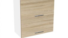 Corp suspendat 60 YANA, 2 usi rabatabile, corp alb, fronturi sonoma, 60x30x60 cm