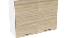 Corp suspendat 80 YANA, 2 usi, corp alb, fronturi sonoma, 80x30x60 cm