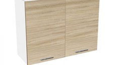 Corp suspendat 80 YANA, 2 usi, corp alb, fronturi sonoma, 80x30x60 cm