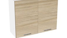 Corp suspendat 80 YANA, 2 usi, cu picurator, corp alb, fronturi sonoma, 80x30x60 cm