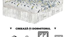 Creeaza-ti Dormitorul ALMA, pin antichizat, de la Pat Colt Alma 140x200 cm, cu 2 sertare laterale pe role, adauga Saltea, Noptiere, Comoda, Dulap