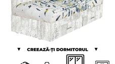 Creeaza-ti Dormitorul ALMA, pin antichizat, de la Pat Colt Alma 90x200 cm, cu 2 sertare laterale pe role, adauga Saltea, Noptiere, Comoda, Dulap