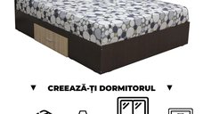 Creeaza-ti Dormitorul ALMA, sonoma inchis + sonoma deschis, de la Pat cu sertar Alma 140x200 cm