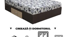 Creeaza-ti Dormitorul ALMA, sonoma inchis + sonoma deschis, de la Pat cu sertar Alma 160x200 cm