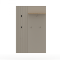 Cuier DOMINICA, taupe + stejar silverjack, 85x26x133 cm - 1