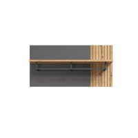 Cuier ESTEBAN, 1 raft, grafit + stejar evok, 80,1x27,6x40 cm - 1