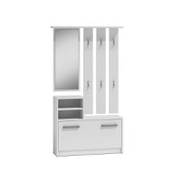 Cuier EVORA, alb, 85x45x155 cm - 1
