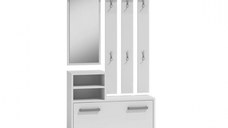 Cuier EVORA, alb, 85x45x155 cm