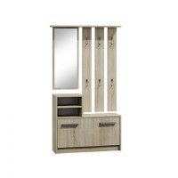 Cuier EVORA, sonoma deschis, 85x45x155 cm - 1