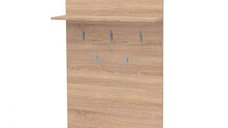 Cuier MARA II, de perete, sonoma deschis, 70x22x100 cm