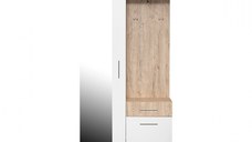 Cuier ROMA, sherwood + alb, 97x30x194 cm