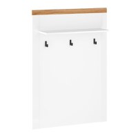 Cuier suspendat VIGO, alb + stejar wotan, 92,6x24,5x132,2 cm - 1