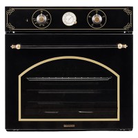 Cuptor incorporabil Hausberg HB-8055RST, 57L, electric, putere 2000W, 4 functii, ventilatie, timer, Clasa A, culoare negru + auriu - 1