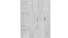 Dulap ALMA L, 3 usi, 6 rafturi, bara de haine, pin antichizat, 120x52x203 cm