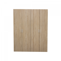 Dulap ALMA L, 4 usi, 6 rafturi, bara de haine, sonoma, 160x52x203 cm - 1