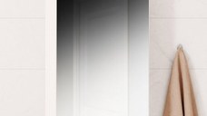Dulap baie, 1 usa, oglinda, alb, 40x14x68 cm