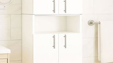 Dulap baie seria 002, 4 usi, alb, 60x31.6x166 cm