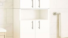 Dulap baie seria 002, 4 usi, alb, 60x31.6x166 cm