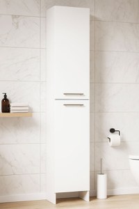 Dulap baie seria 017, 2 usi, alb, 35x31.6x170 cm - 1