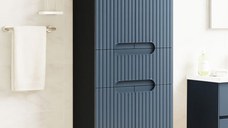 Dulap baie seria 033, front MDF, 4 usi, 1 sertar, antracit, 60x31.6x166 cm