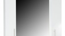Dulap baie suspendat 020 cu oglinda, alb, MDF, 80x71 cm