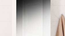 Dulap baie suspendat, 1 usa, oglinda, alb, 50x14x68 cm