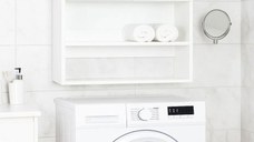 Dulap baie suspendat, 2 usi, alb, 60x25x90 cm