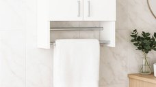 Dulap baie suspendat BELLA, 2 usi, alb, 50x21.5x68 cm