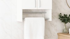 Dulap baie suspendat BELLA, 2 usi, alb, 50x21.5x68 cm