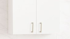 Dulap baie suspendat PROFI, 2 usi, alb, 55x21.5x68 cm