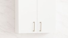 Dulap baie suspendat PROFI, 2 usi, montat, alb, 45x21.5x68 cm