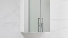 Dulap baie suspendat PROMO, 1 usa, oglinda, alb, 30x21.5x68 cm