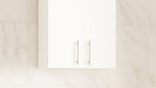 Dulap baie suspendat VERONA, front MDF,  2 usi, alb, 45x21.5x68 cm