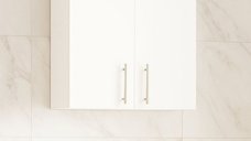 Dulap baie suspendat VERONA, front MDF, 2 usi, alb, 55x21.5x68 cm