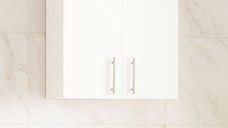 Dulap baie suspendat VERONA, front MDF, 2 usi, alb, 55x21.5x68 cm