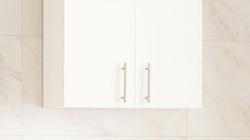 Dulap baie suspendat VERONA, front MDF, 2 usi, alb, 60x21.5x68 cm