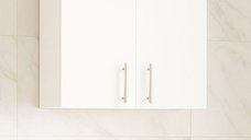 Dulap baie suspendat VERONA, front MDF, 2 usi, alb, 65x21.5x68 cm