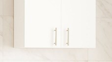Dulap baie suspendat VERONA, front MDF, 2 usi, alb, 70x21.5x68 cm